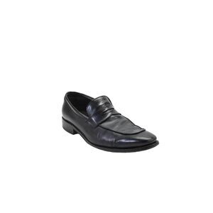Adam Derrick Men's Round Toe Leather Slip-On Loafers Shoes Black Size 11.5